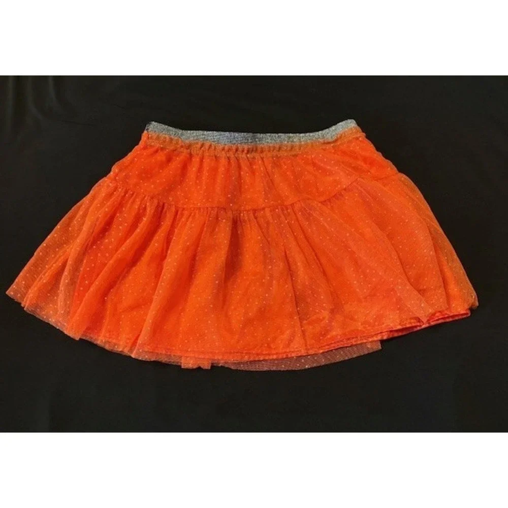 Unbranded Orange tulle skirt, girls size M 7-8, great for Halloween